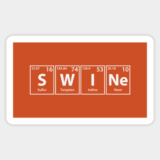 Swine (S-W-I-Ne) Periodic Elements Spelling Sticker